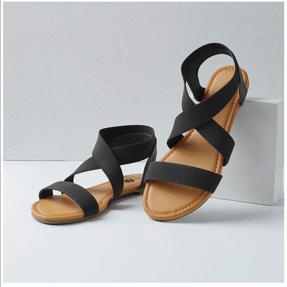 Black Criss Cross Sandals